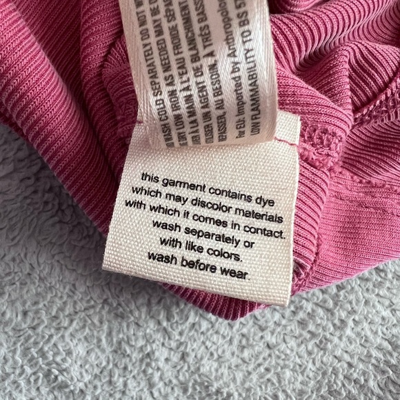 Anthropologie Saturday Sunday Waisted Cupro Ribbed Side Tie Dress Rose Pink Sz S - Picture 12 of 15